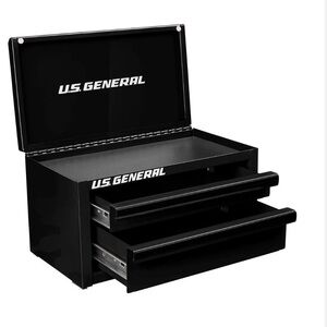 U.S. General Two-Drawer Mini Tool Chest - Black